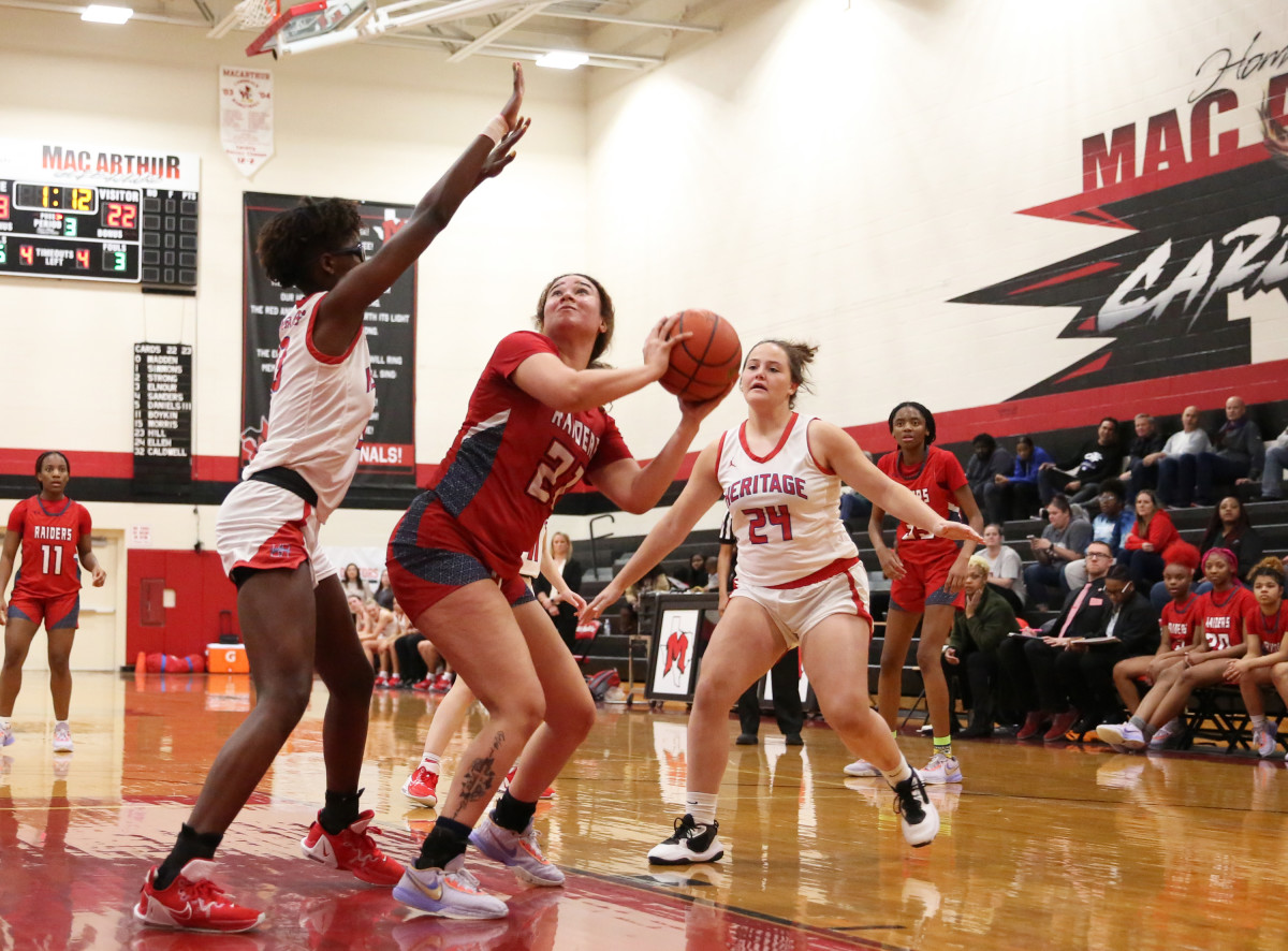 Midlothian Heritage Denton Ryan Texas girls basketball UIL 5A bi-district playoffs 021423 Brian McLean 29